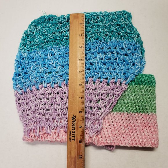 Unisex Crochet Unique Handmade Multicolor Hoodie with Mask | Facemask| - Picture 10 of 12